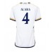 Real Madrid David Alaba #4 Voetbalkleding Thuisshirt Dames 2023-24 Korte Mouwen